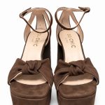 Brown Open-toe Heels