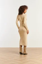 Knitted Dress with Buttons - Image 2