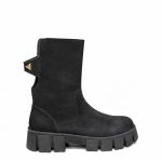Black Suede Stud Boots - Image 3