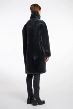 Faux Fur Coat High Neck - Image 3