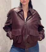 Leather Jacket Burgundy