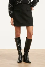 Black Tweed Skirt