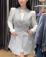 Grey Vest With Belt - Image 2