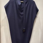 Navy Blue Dress with Belt