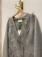 Grey Jacket with Feathers - Image 2