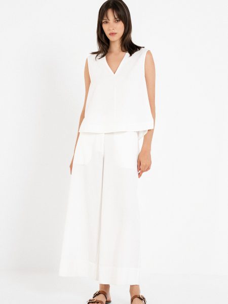 White Cotton Trousers