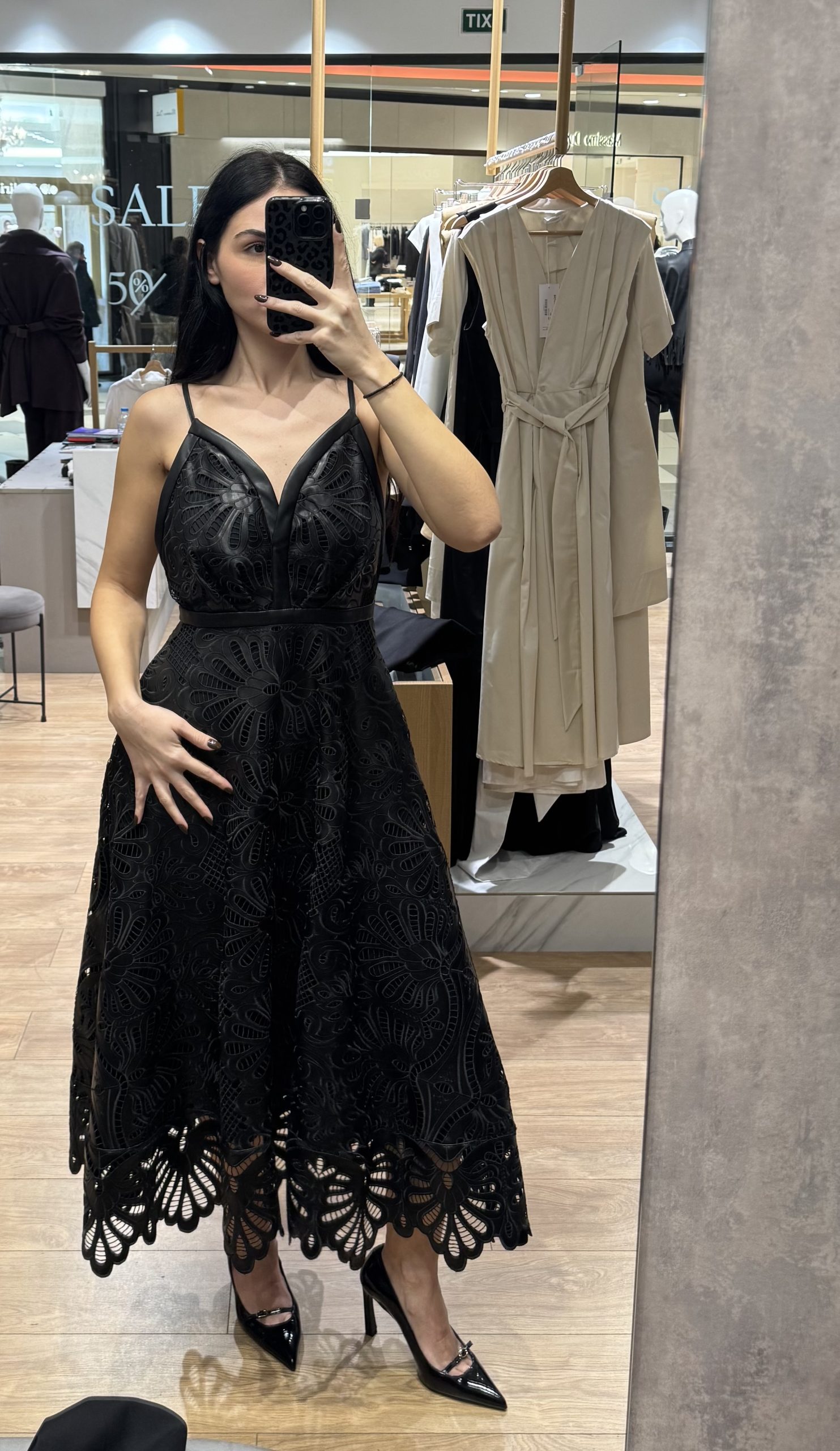 IMG_5612 Black Dress with Cut Outs - Image 1