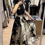 Long Skirt Gold Design