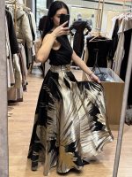 Long Skirt Gold Design