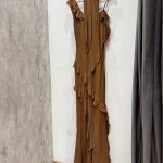 Brown Dress Ruffles
