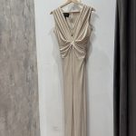 Cream Sparkle Knot Dress