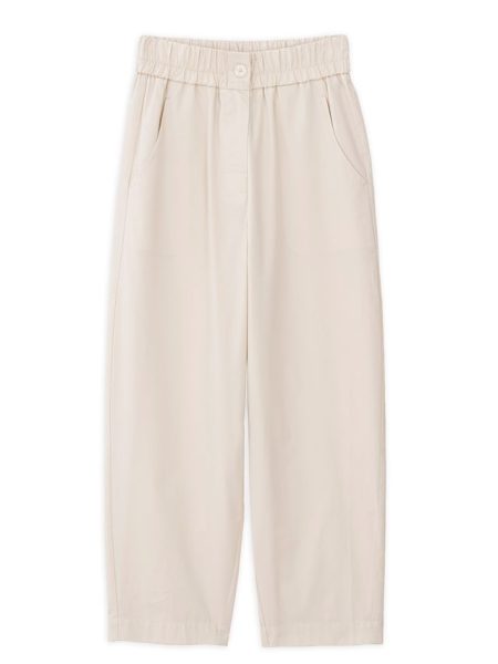 Cream Barrel Pants