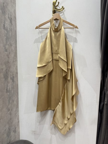Gold Dress Ruffles