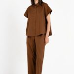 Brown Barrel Pants