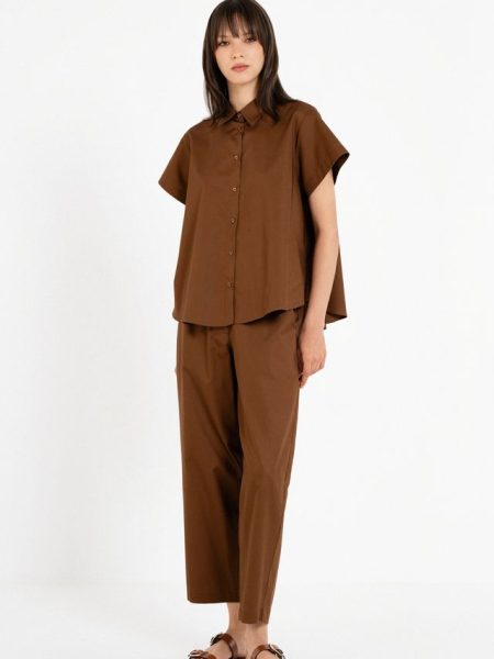 Brown Barrel Pants